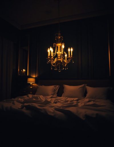 Candlelit suite with chandelier